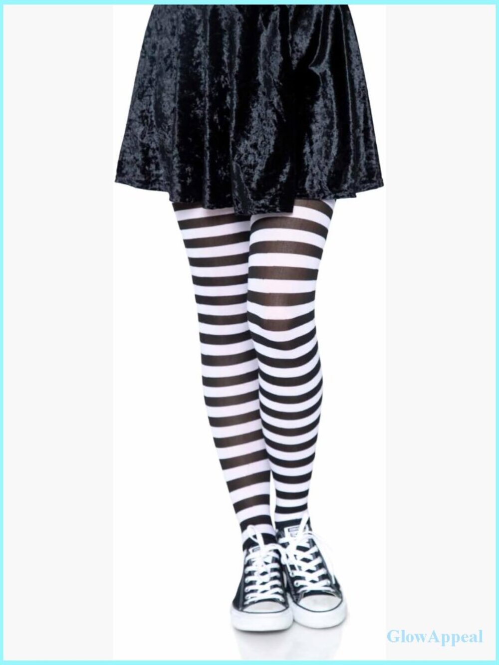 Nylon Striped Tights - Plus Size 3X-4X - High Rise - Stretchy Hosiery